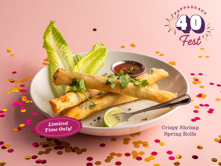 Pappadeaux 40 fest crispy shrimp spring rolls